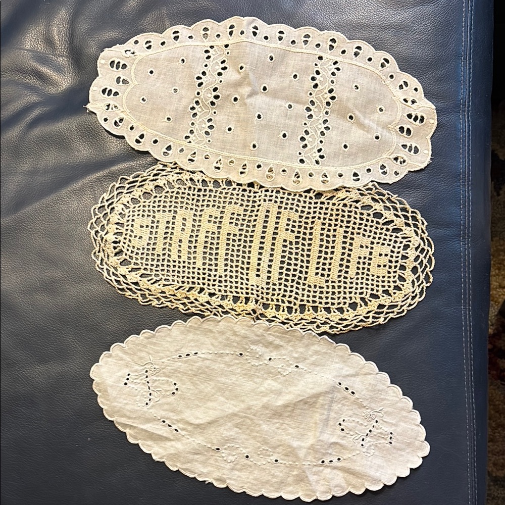 Elegant Lace Doilies Trio